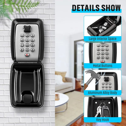 Waterproof Wall-Mounted Key Safe Box | Secure, Durable & Ideal for Outdoor Use