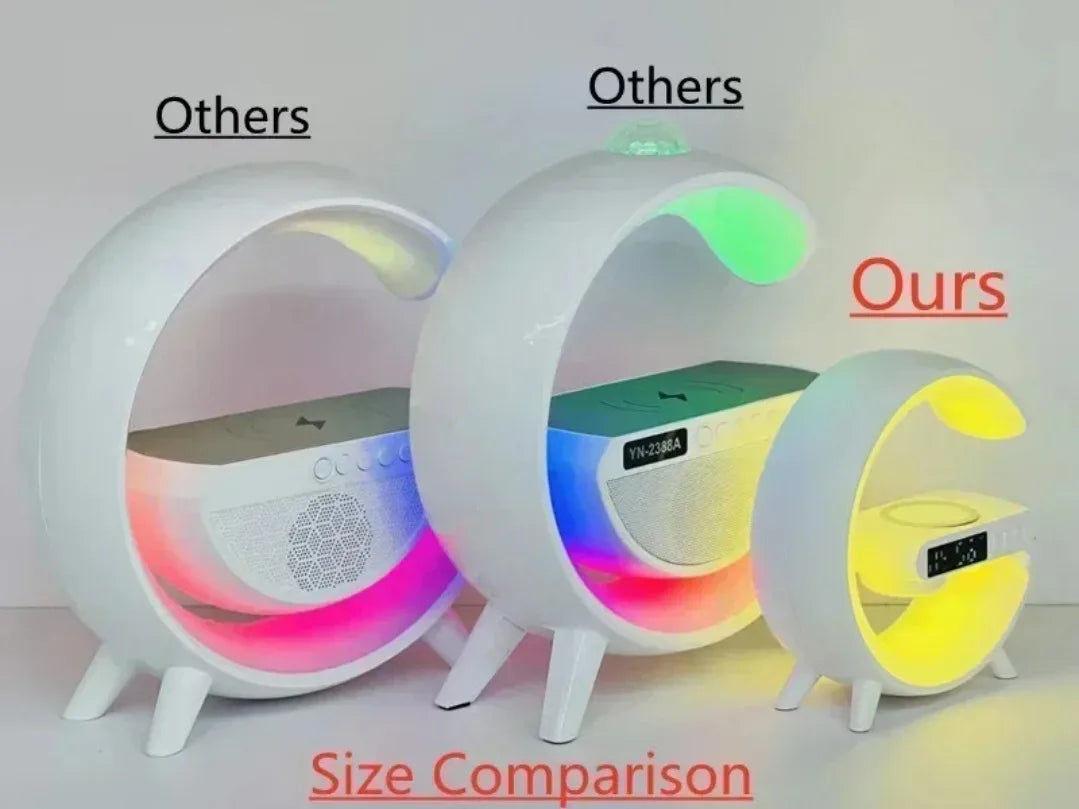 Multifunction Wireless Charging Lamp – Bluetooth Speaker & LED Light | Desk Use