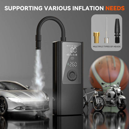 Portable Air Pump | Tire Inflator Portable 120 PSI, USB-C Rechargeable & Ideal for Cars, Bikes, Sports Balls & Emergencies