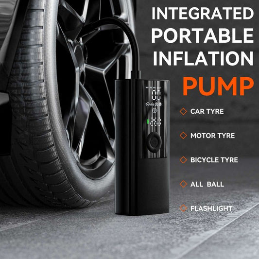 Portable Air Pump | Tire Inflator Portable 120 PSI, USB-C Rechargeable & Ideal for Cars, Bikes, Sports Balls & Emergencies