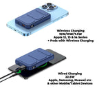 Wireless Power Bank for Phone - 10K mAh Magnetic Portable Charger