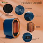 Small Energy Efficient Space Room Electric Heater Portable Low Energy Power Saving