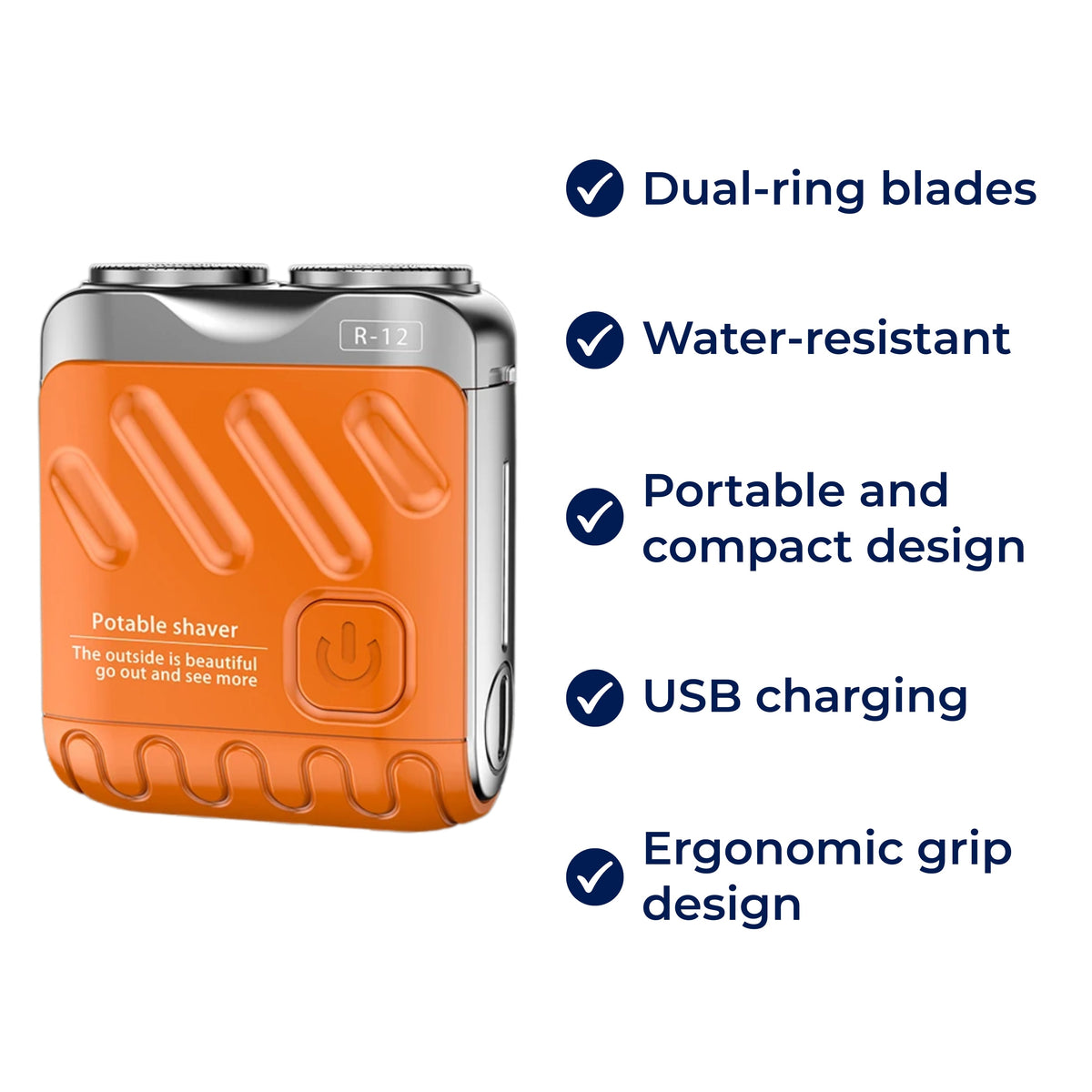 Battery Razor for Men – Waterproof Electric Shaver for Travel & Daily Use