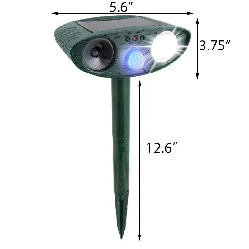 Solar Powered Ultrasonic Rabbit Repeller with Flashing Light – Effective Pest Control for Gardens and Yards