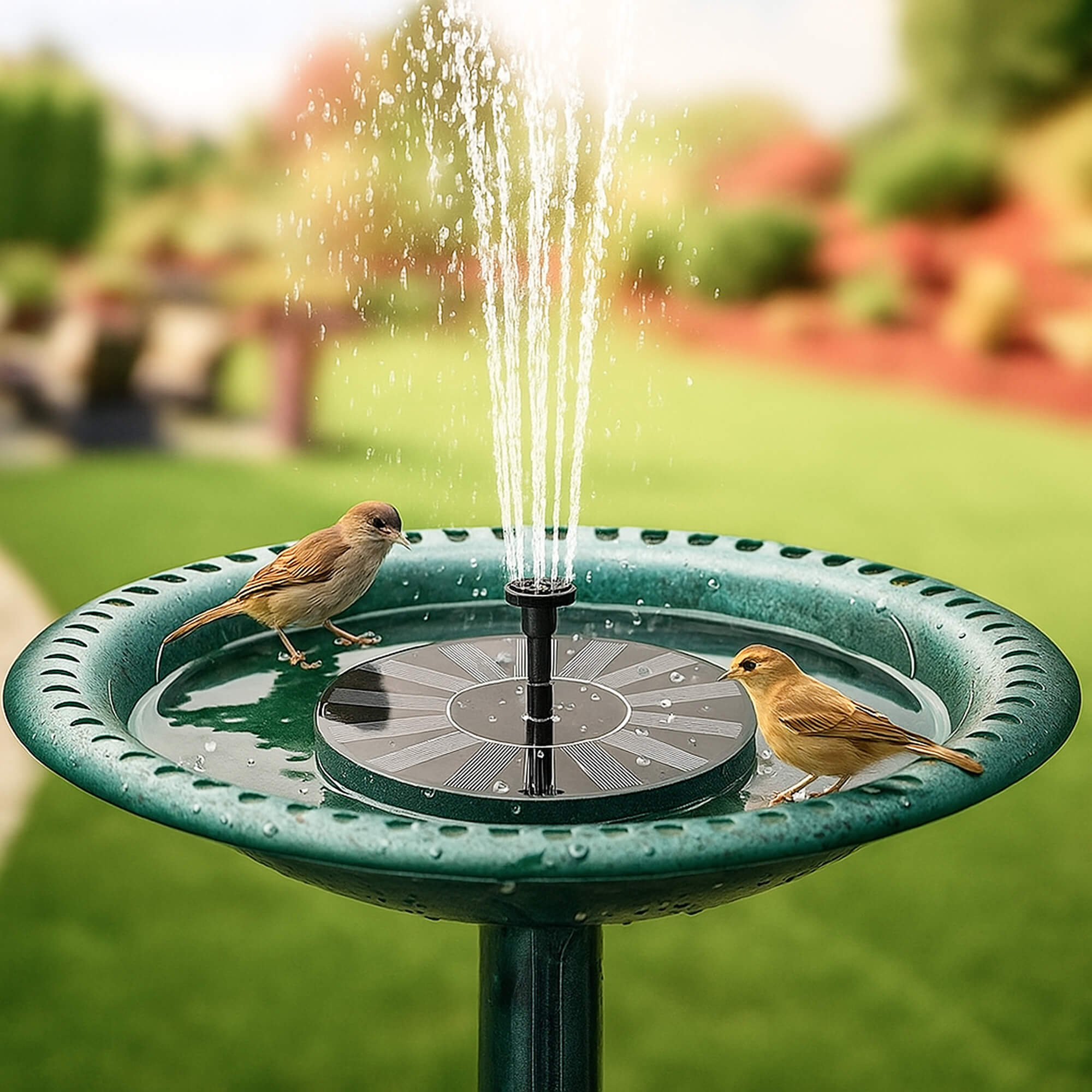 Solar-Powered Water Fountain | Effortless Installation & Multiple Spray Patterns for Garden Ponds and Birdbaths