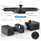 Solar-Powered Water Fountain | Effortless Installation & Multiple Spray Patterns for Garden Ponds and Birdbaths