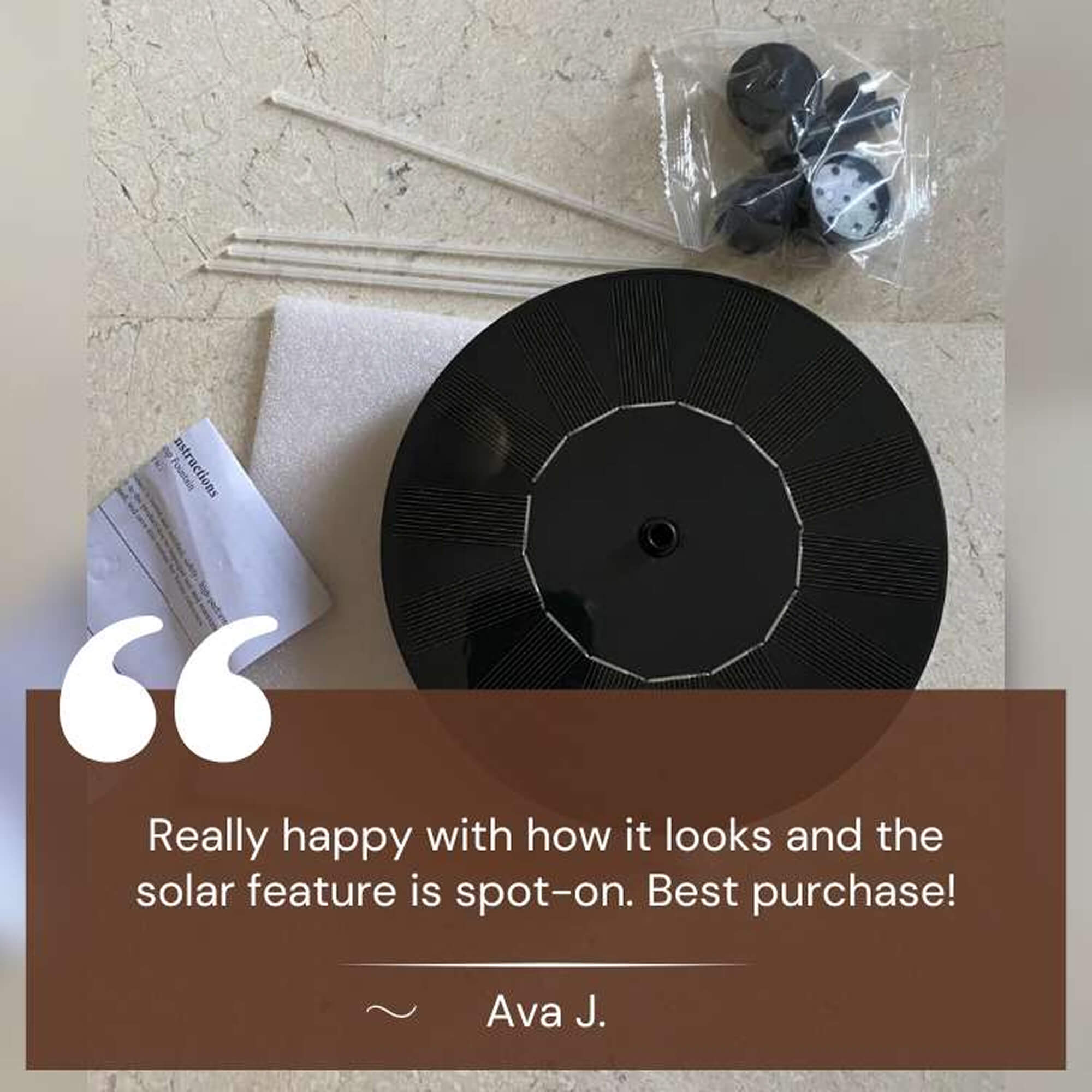 Solar-Powered Water Fountain | Effortless Installation & Multiple Spray Patterns for Garden Ponds and Birdbaths