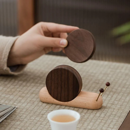 Walnut Coasters | Scandinavian Design, Durable & Eco-Friendly for Table Protection