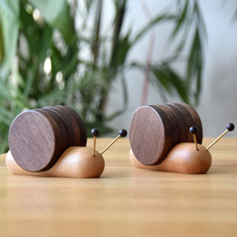Walnut Coasters | Scandinavian Design, Durable & Eco-Friendly for Table Protection