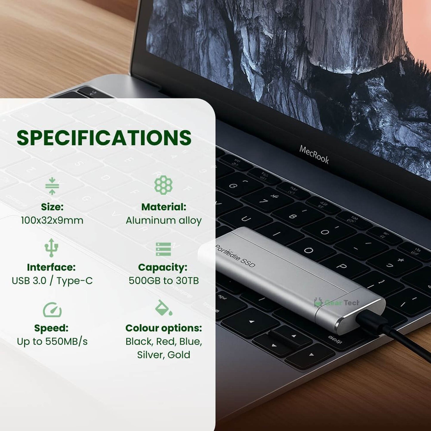 Portable SSD for Large Storage – 5TB External Drive with Lightning-Fast Transfer Speeds