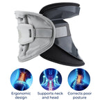 Neck Traction Device & Support Collar – Cervical Retractor for Spinal Decompression, Nerve Relief & Posture Support