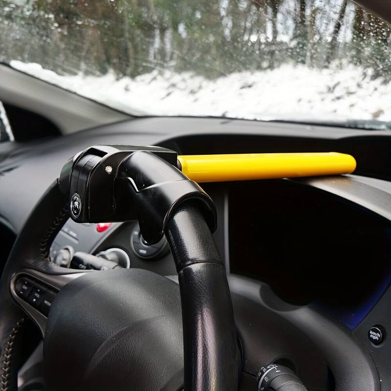 Universal Steering Wheel Lock - Heavy-Duty Anti-Theft Device for Cars, Trucks, and SUVs