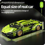 Racing Supercar Building Blocks | 1280 Pieces, Wireless Control & Realistic 1:14 Scale Model for Kids and Adults