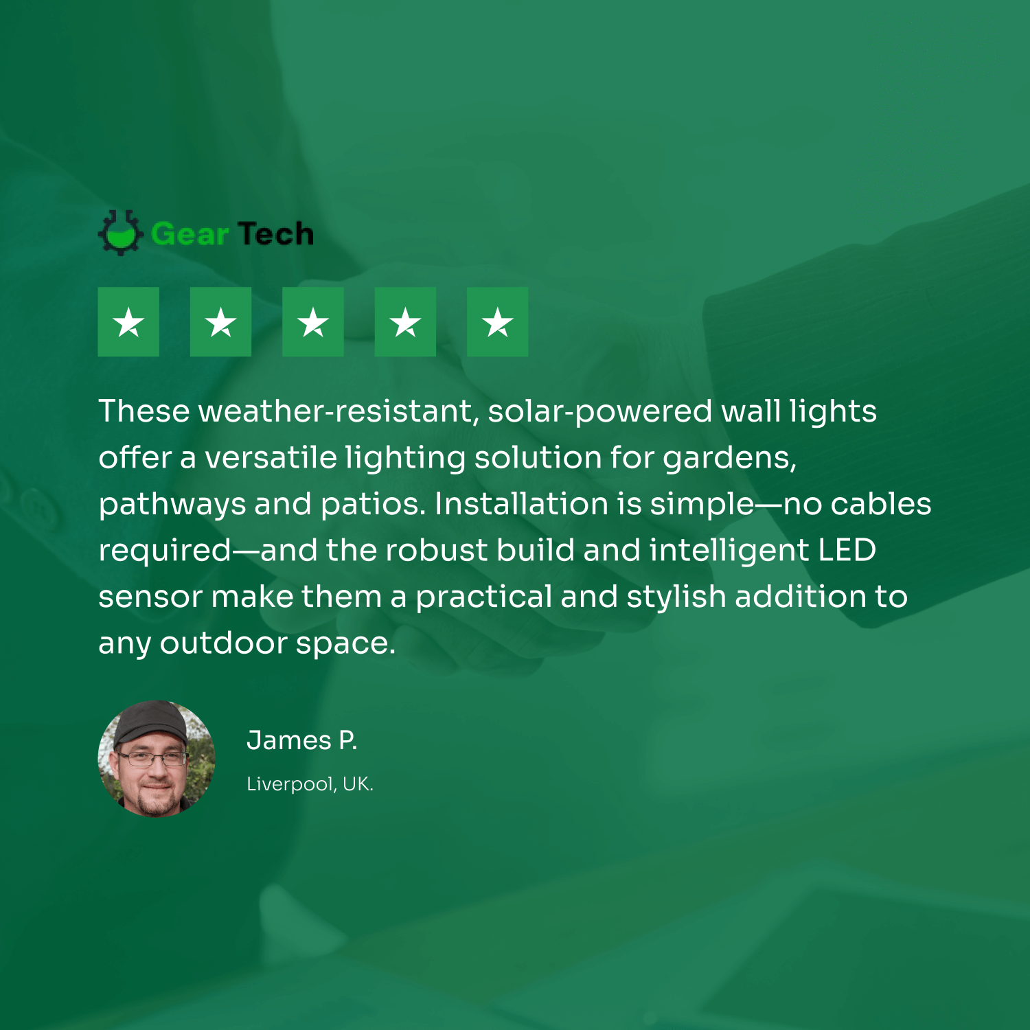 Wireless LED Solar Wall Lights - Outdoor Garden Lighting for Pathways & Patios, Energy-Efficient & Weather-Resistant