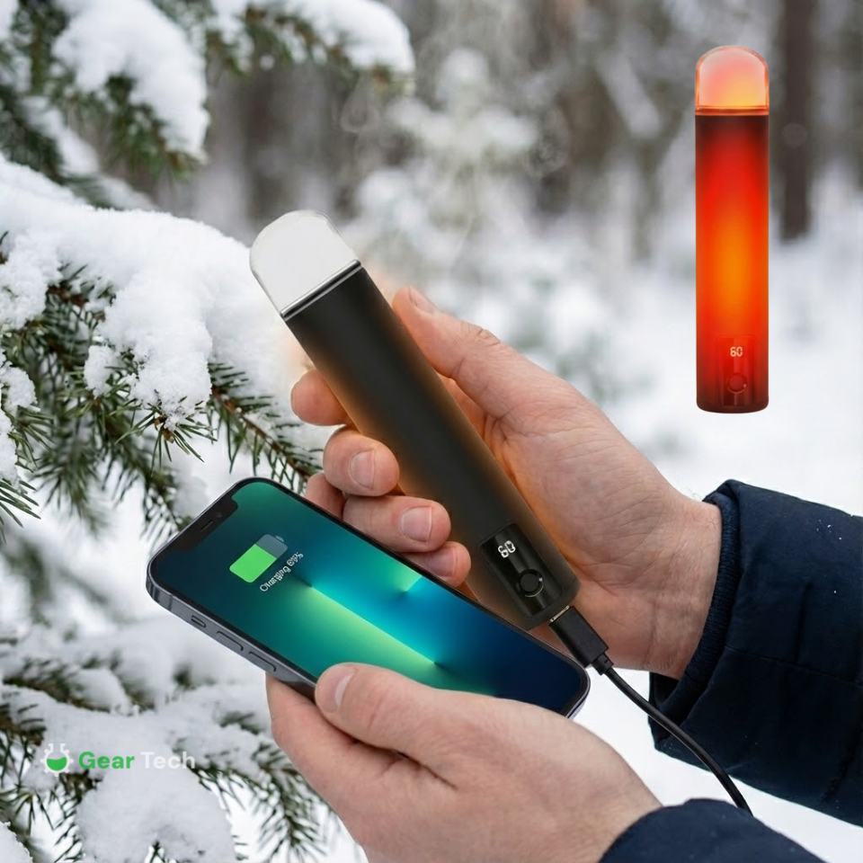 Hand Warmer Power Bank - 3 Heat Modes, Built In Light & Fast Charging