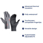 Waterproof Thermal Gloves for Men & Women | Touchscreen & Windproof | Anti-Slip Grip for Running, Cycling & Driving