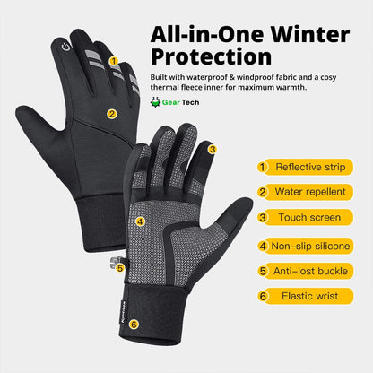 Thermal Waterproof Work Gloves – Durable Non-Slip Winter Gloves with Touchscreen for Outdoor Work UK