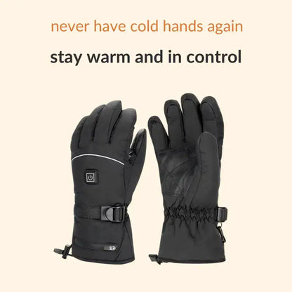 Heated Gloves | Water-Repellent, Touchscreen-Compatible & Ideal for Outdoor Winter Activities