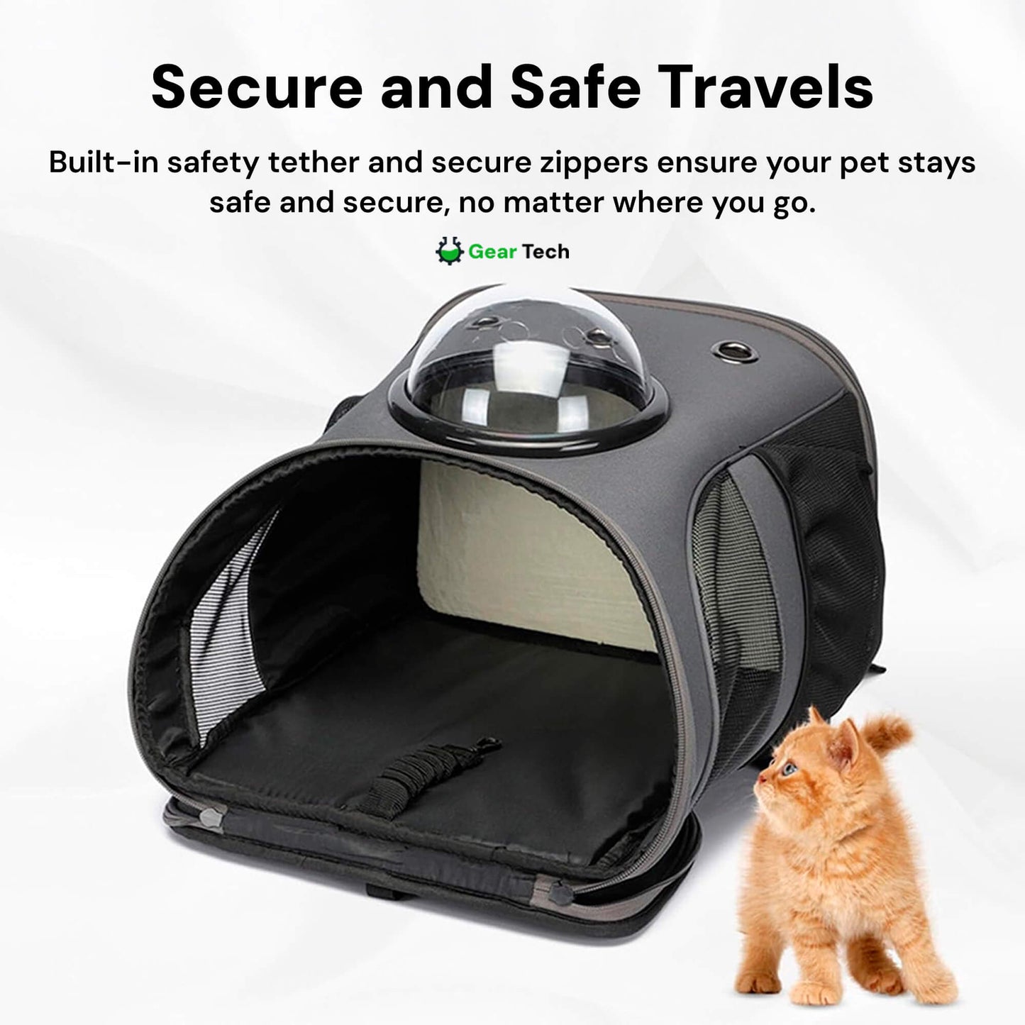 Travel Cat Backpack for Cats | Breathable, Spacious & Ideal for Hiking, Camping & Outdoor Adventures