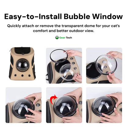 Travel Cat Backpack for Cats | Breathable, Spacious & Ideal for Hiking, Camping & Outdoor Adventures