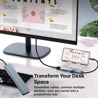 USB-C Hub & Multiport Adapter - MacBook Pro & Air Compatible - HDMI, USB, SD Card Reader & More