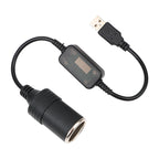 Cigarette Lighter Adapter – USB to 12V Socket Converter for Car Accessories