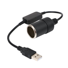 USB to Car Cigarette Lighter Socket Adapter