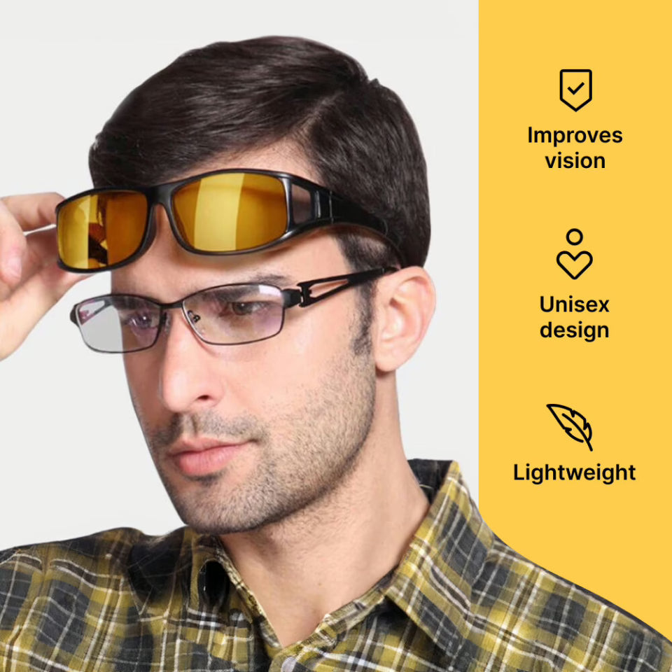 DriveVision All-In-One Driving Glasses | UV Protection, Anti-Glare & Enhanced Vision for Safe Driving in All Weather