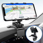 Car Phone Holder with Adjustable Mount for Dashboard & Windshield - Universal Fit for Smartphones and GPS Devices