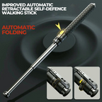 Automatic Self-Defense Walking Stick | Lightweight, Anti-Slip Grip & Compact for Hiking and Urban Safety