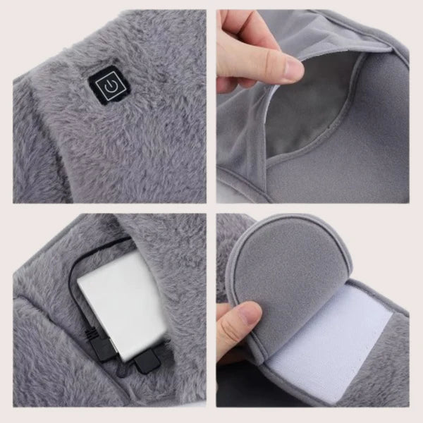 USB Rechargeable Hand & Waist Warmer | Soft Velvet, 3 Heat Settings & Portable for Home, Office & Outdoor Use