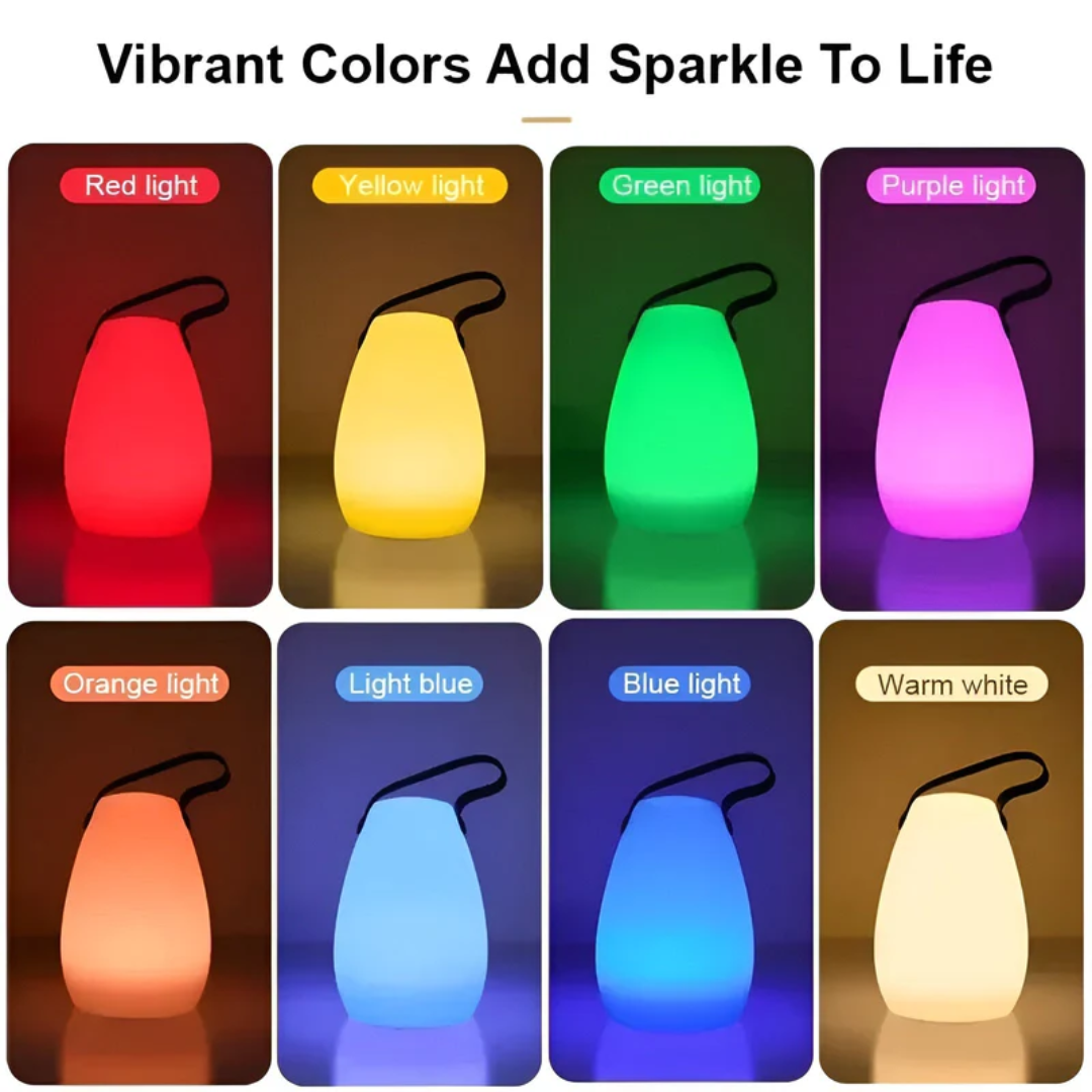 Mobile Waterproof Cordless Lamp | Wireless, Color-Changing & Ideal for Outdoor Camping and Home Ambiance
