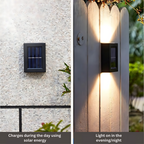Wireless LED Solar Wall Lights - Outdoor Garden Lighting for Pathways & Patios, Energy-Efficient & Weather-Resistant