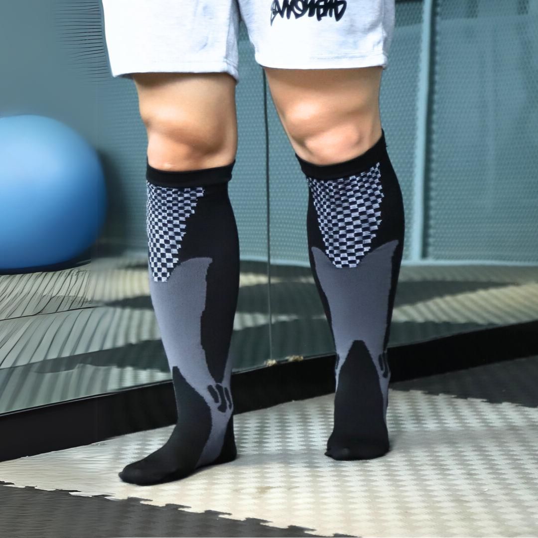Men's Compression Socks 20-30mmHg | Knee High Graduated Support | For Work, Sports & Daily Circulation