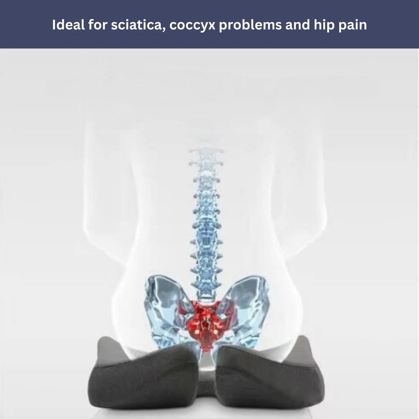 Orthopedic Pressure Relief Pillow | Contoured Design for Back and Neck Support at Home or Travel