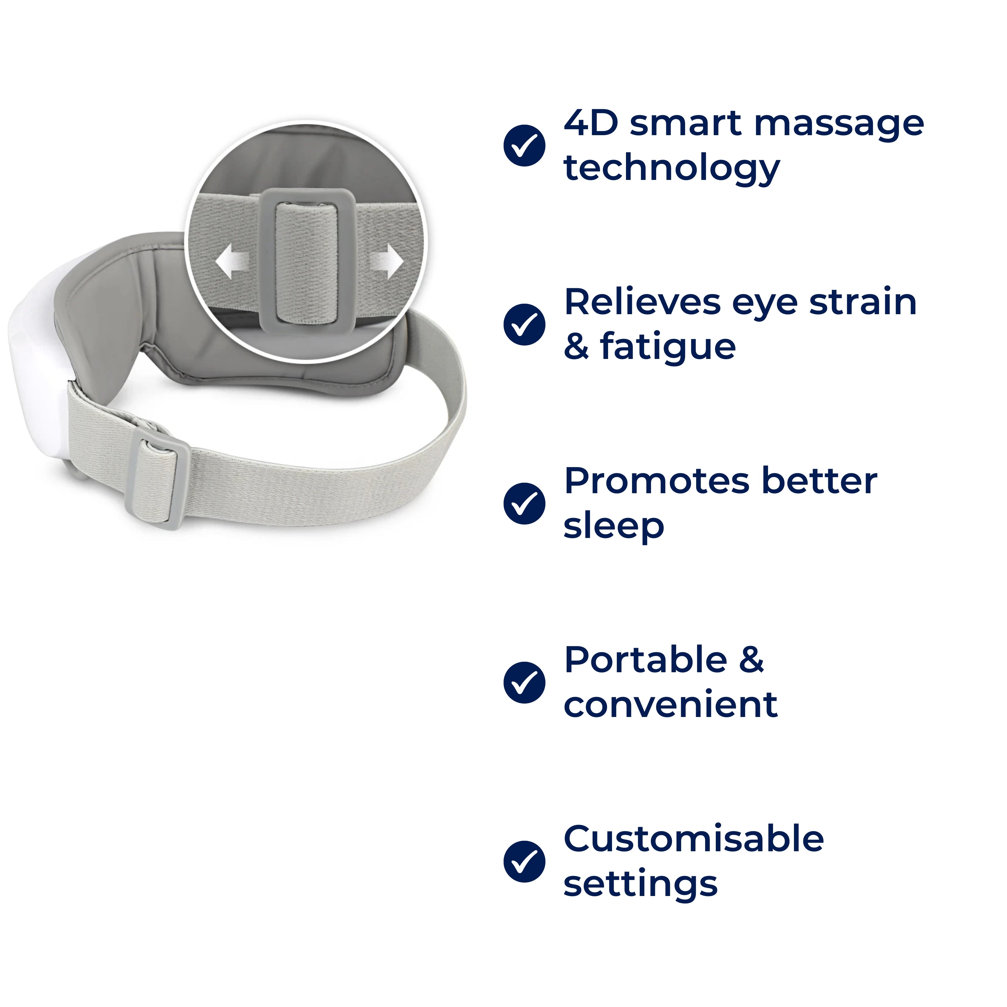 Eye Massager – 4D Smart Eye-Massager with Air Pressure, Vibration & Heat Therapy for Eye Strain & Fatigue