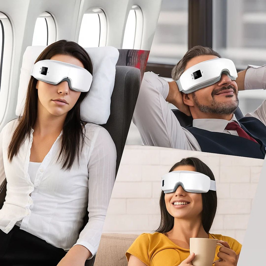 Eye Massager – 4D Smart Eye-Massager with Air Pressure, Vibration & Heat Therapy for Eye Strain & Fatigue