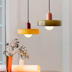 Scandi Bauhaus Pendant Light – Stylish Orange Ceiling Lamp for Contemporary Spaces
