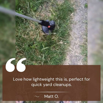 Cordless Grass Trimmer with High-Power Battery - Lightweight Lawn Edger for Easy Yard Maintenance