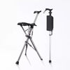 Image of Walking Stick with Seat - Portable Folding Cane Chair for On-the-Go Comfort | Mobility Support