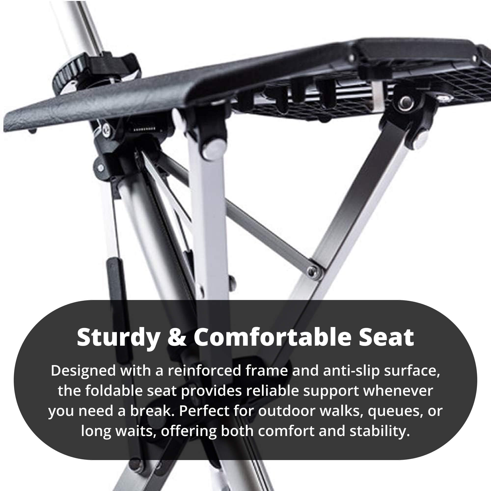 Walking Stick with Seat - Portable Folding Cane Chair for On-the-Go Comfort | Mobility Support
