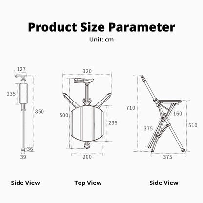 Walking Stick with Seat - Portable Folding Cane Chair for On-the-Go Comfort | Mobility Support