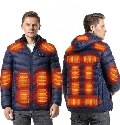 Unisex Waterproof Electric Heated Jacket | 21 Heating Zones, Lightweight & Ideal for Outdoor Activities in Cold Weather