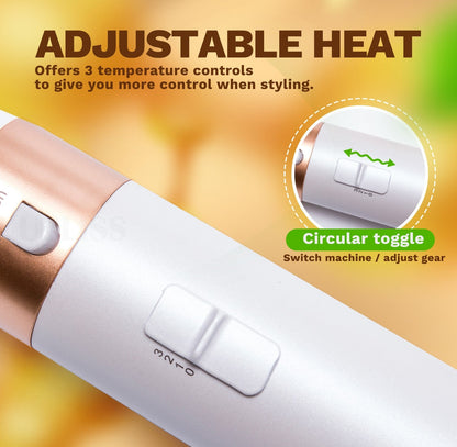 5-in-1 Hair Styler | Auto Curler, Blow Dryer & Flat Brush for All Hair Types at Home