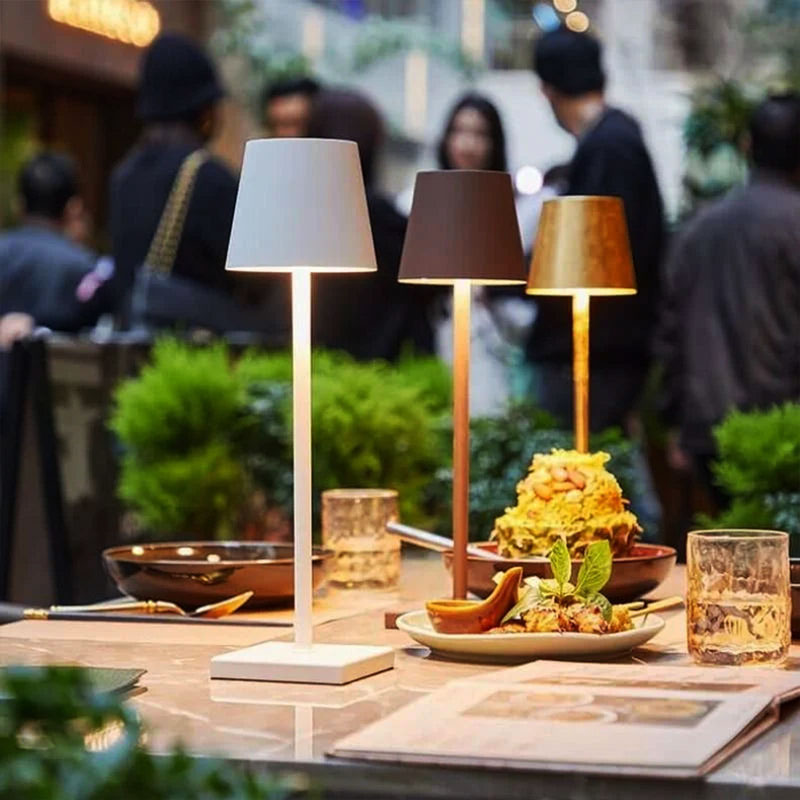 Luminara™ | Modern Rechargeable LED Wireless Table Lamp | Portable Lighting for Home, Office & Outdoor Use