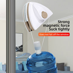 Magnetic Double-layer Window Cleaner with Automatic Water Discharge