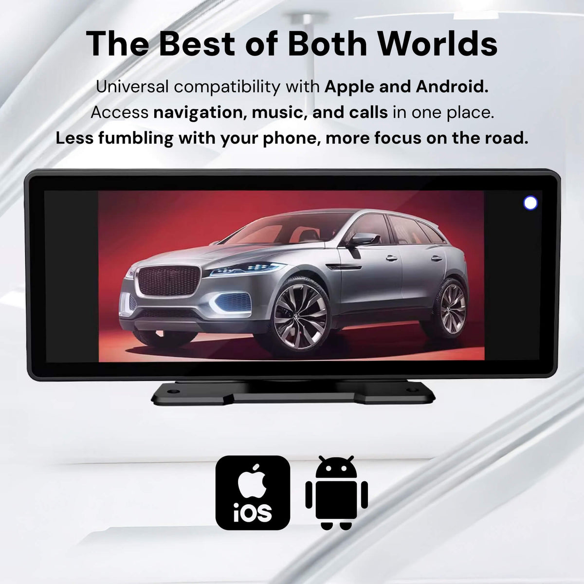 10.25” Wireless CarPlay & Android Auto Display | Ultra-Wide HD Screen for Easy Navigation & Hands-Free Calls in Your Car