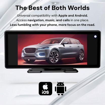 10.25” Wireless CarPlay & Android Auto Display | Ultra-Wide HD Screen for Easy Navigation & Hands-Free Calls in Your Car