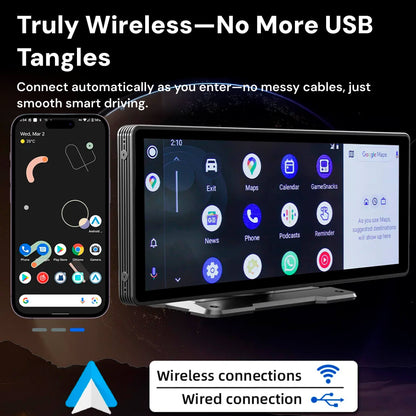 10.25” Wireless CarPlay & Android Auto Display | Ultra-Wide HD Screen for Easy Navigation & Hands-Free Calls in Your Car