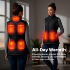 Women's Heated Gilet | 9 Heating Zones, Customisable Heat Settings & Lightweight Design for Cold Weather Activities